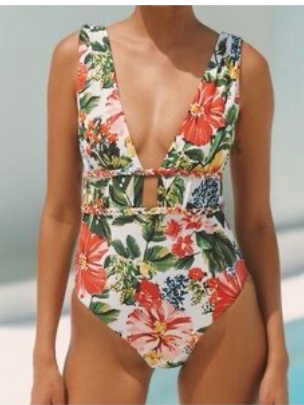 Celandine Floral Plunge Lined One-Piece Swimsuit - Floral Print